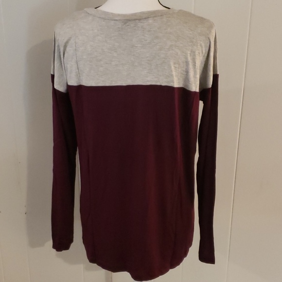Plum Color Block Raglan - Picture 3 of 3